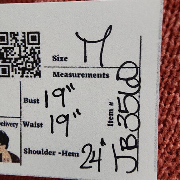 Eileen Fisher Coral Linen Knit Button Up Cardigan Size M - Picture 8 of 8